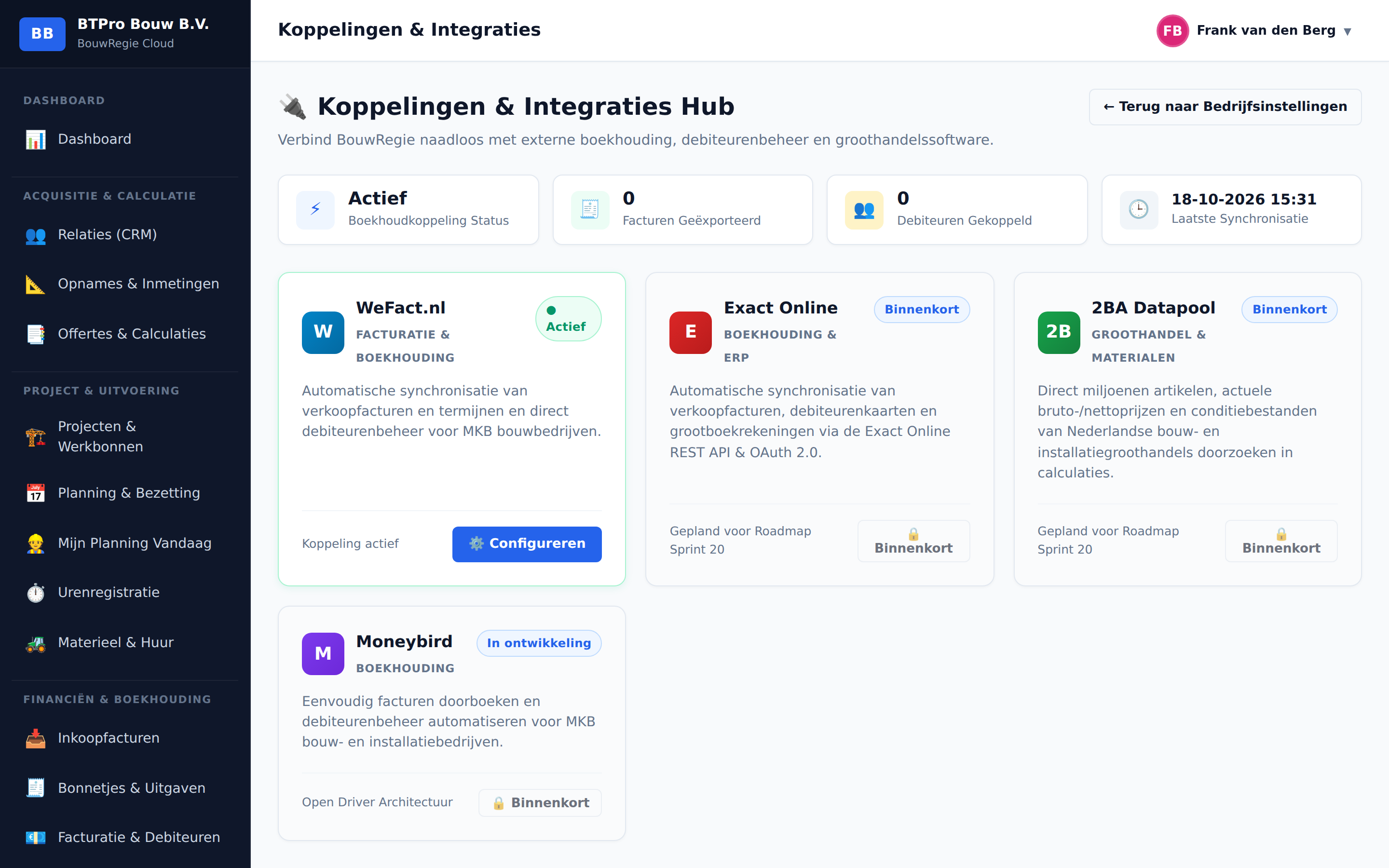 Integraties Hub