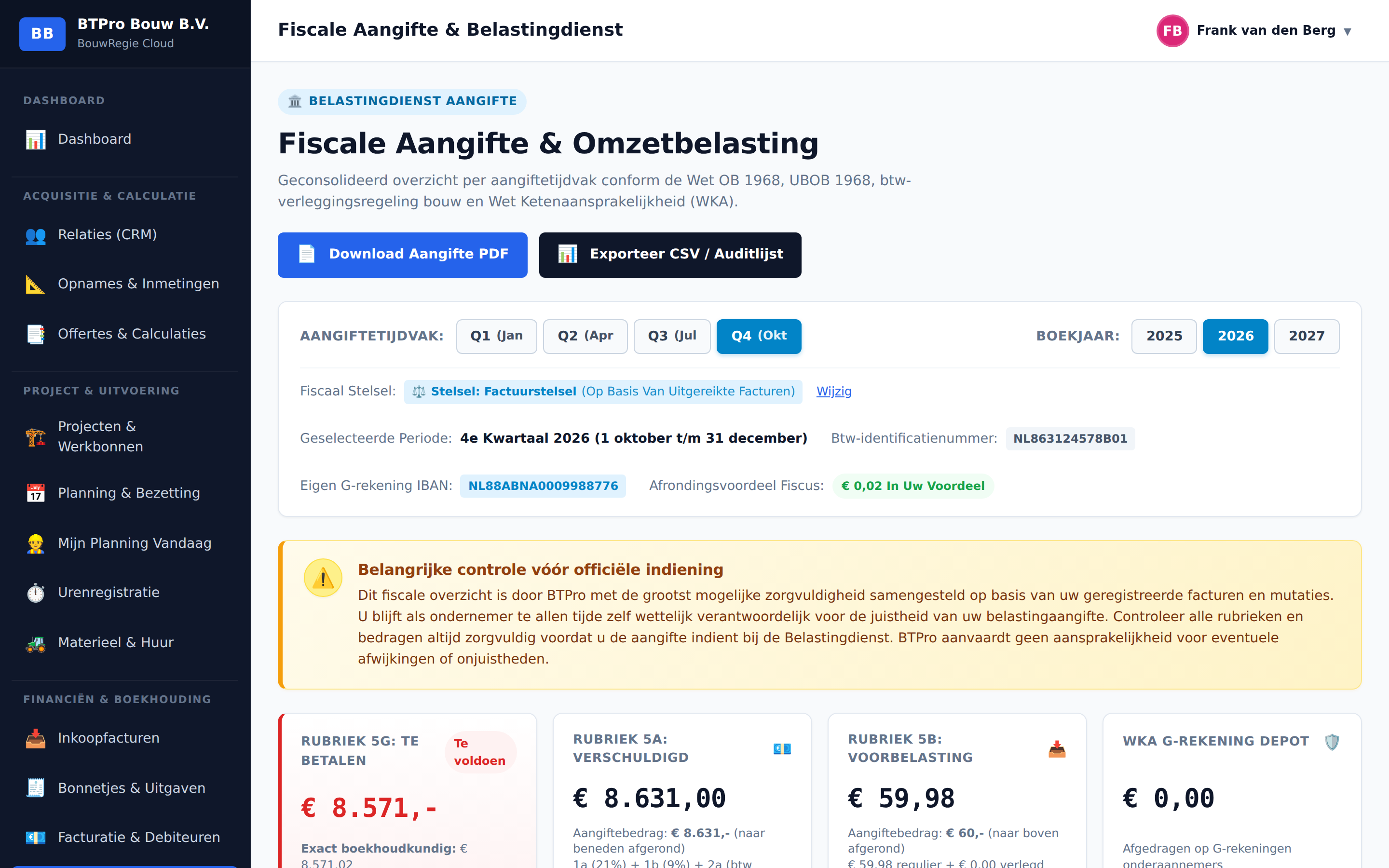 Fiscale Aangifte & BTW